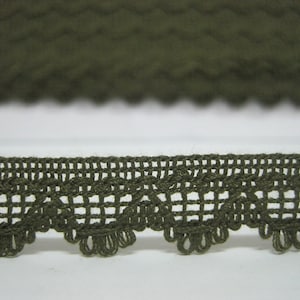 5 yardas 5/8" Ribete de encaje verde oscuro
