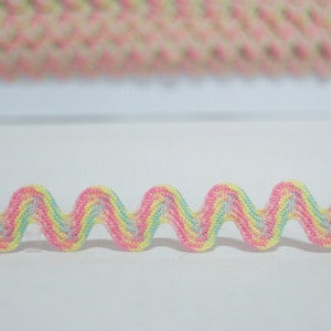 5 yards Rick Rack Trim, Multicolored trim, Colorful trim, Ric Rac Trim, Rick Rack, pastel rick rack, Rick Rack, pink rick rack, pink trim