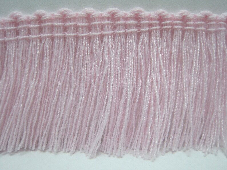 5 Yards Soft Pink Cotton Tassel Trim Pink Trim Pink Tassel Etsy