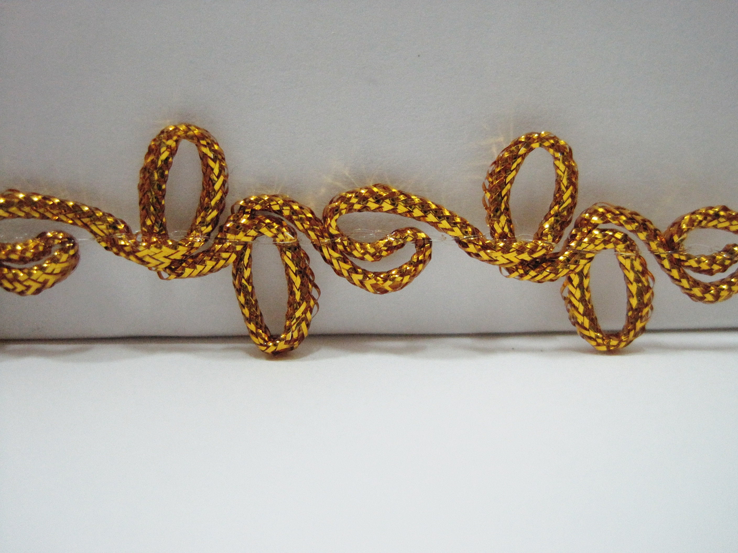 33 Yards Gold Leaf Ribbon, Leaves Trim Rope Leaf String, Style 5