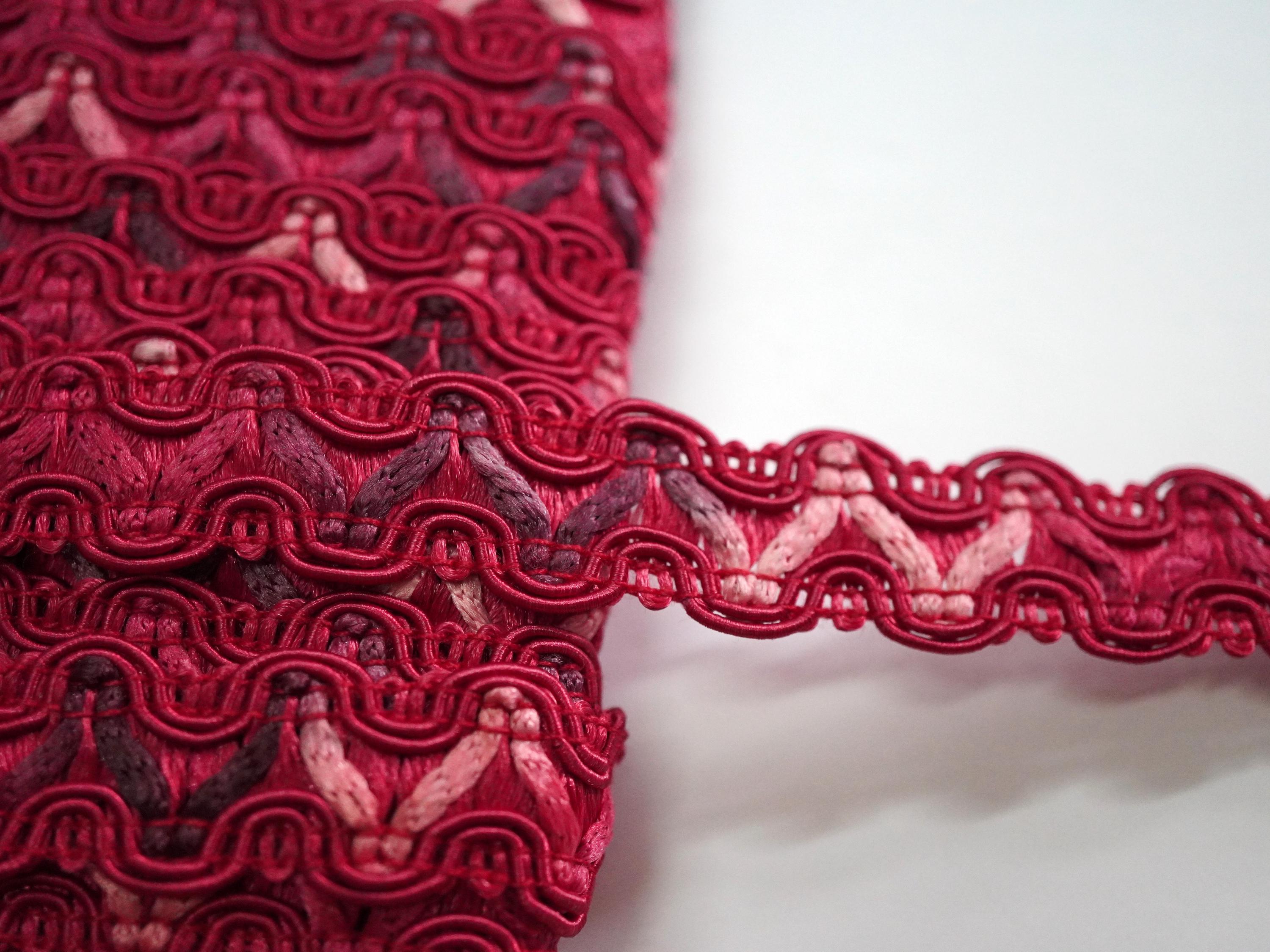 Multi Colored Ruffles Lace 5 Yards Ruby Multicolored Braid, Ruby Lace, Luxury Lace, Multicolored ...