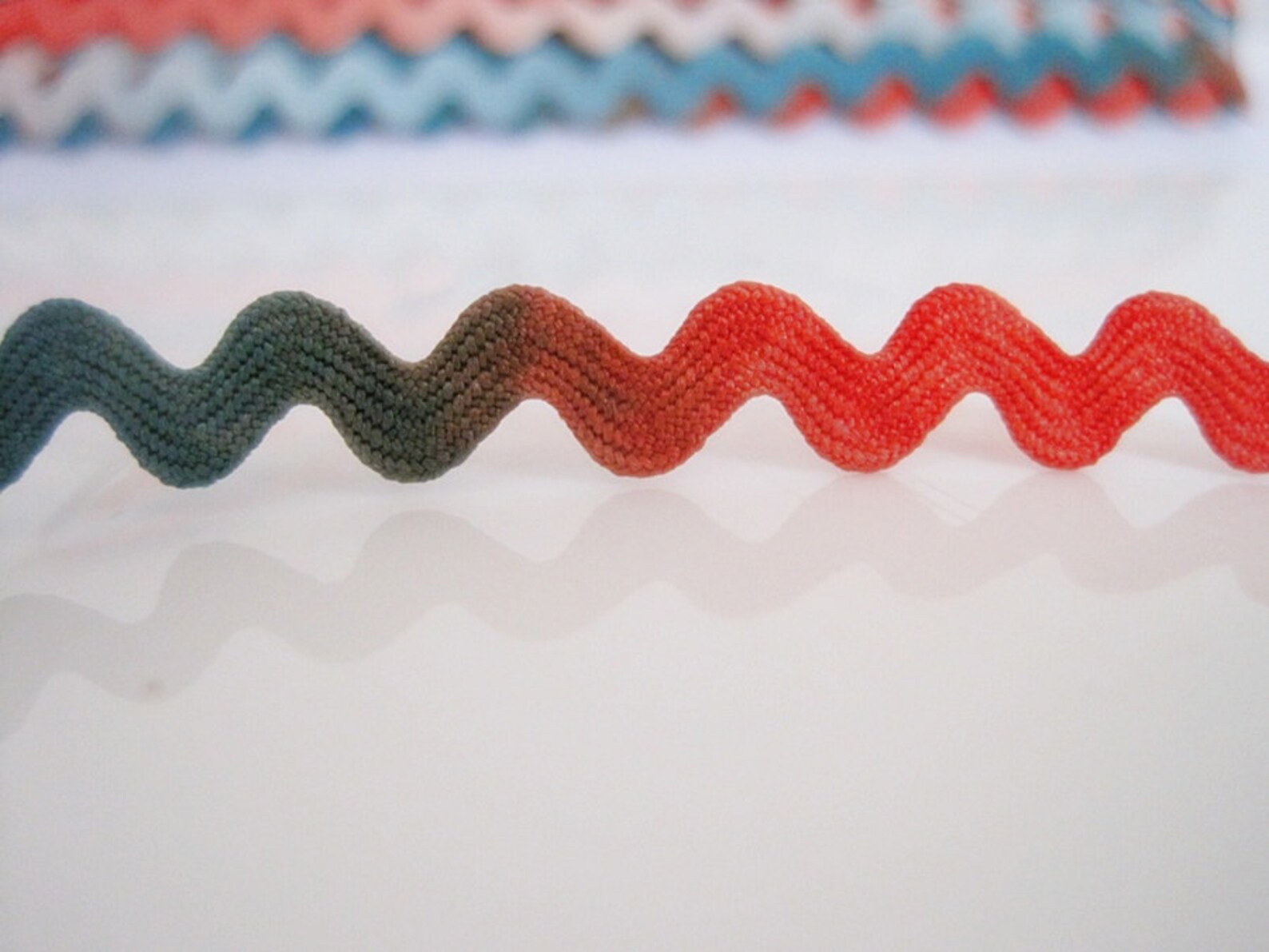 5 Yards Tealorange Mini Rick Rack Trim Ric Rac Trim Rick Etsy