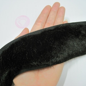 1 Yd 2&quot; Black Fur Trim, fur trim, faux fur trim, blue faux fur, fur trim hood, fur trim coat, fur trim dress, fur trim robe, black faux fur