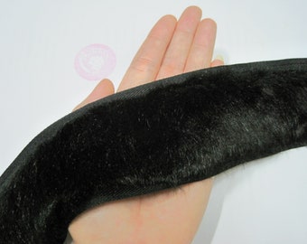 1 yard 2" Black Fur Trim