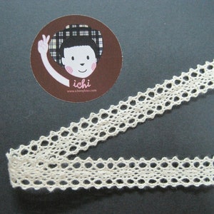 Ecru Cotton Lace 45mm - Circles Ecru Cotton Lace 45mm - Circles