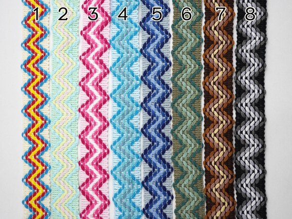 5 Yards Brown Boho Ribbon, Colorful ribbon, bohemian ribbon, boho trim,  chevron ribbon, chevron trim, chevron lace, brown zig zag ribbon