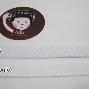 5 yards 3/8&quot; White Herringbone Tape, White Twill tape, White Cotton Tape, Ribbon, Ribbon lot, Wholesale Ribbon, twill tape for masks