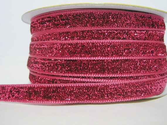 5 Yards 1 Wide Hot Pink Glitter Ribbon, Velvet Ribbon, Glitter Yarn, Pink  Glitter, Hot Pink Ribbon, Wide Glitter Ribbon, Pink Velvet Ribbon 