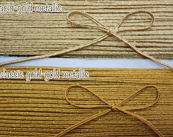 5 jardas 3 mm Trança Soutache Dourada com Ouro Metálico, Cordão trançado, cordão Soutache, Soutache trançado, cordão de joalheria, cordão dourado, trançado dourado