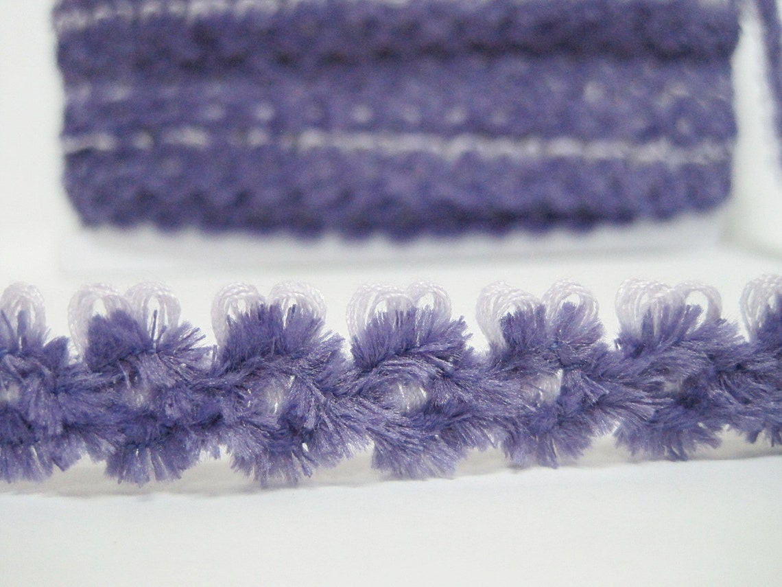 5 Yard of Orchid Chenille Braided Chenille Trim Velvet Trim Etsy