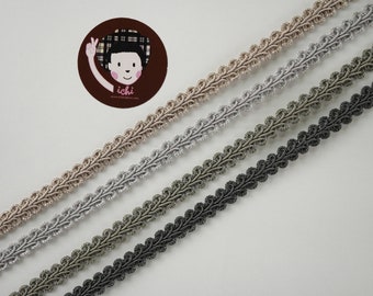 5 yards 3/8" Gray Gimp Braid