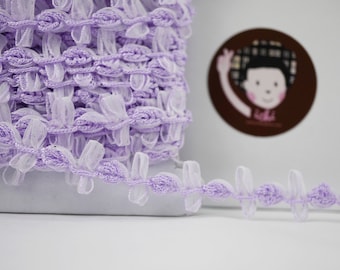 5 yards 5/8" Lilac Organza Flower Trim