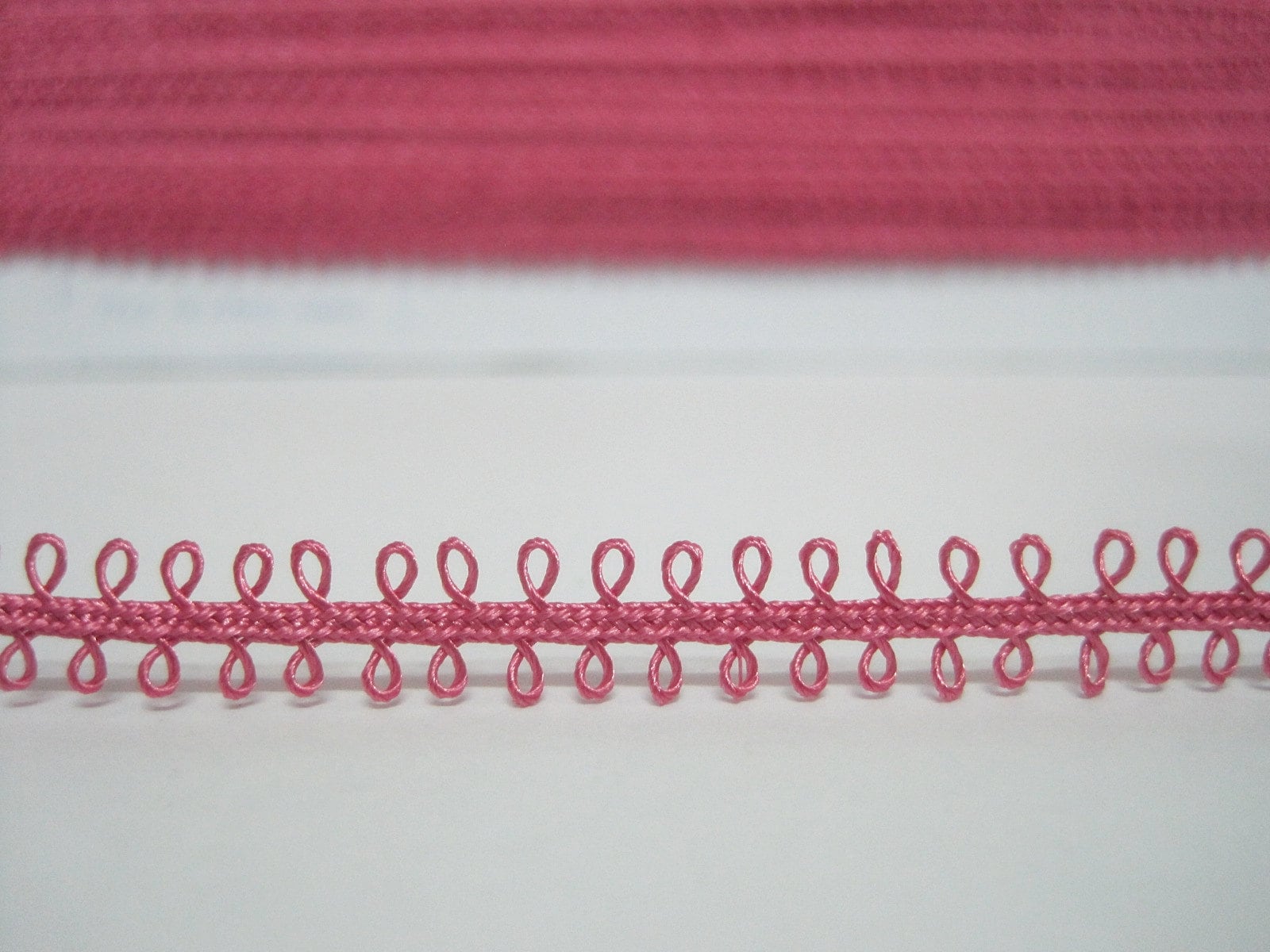 5 yards de bordure picot rose shocking, bordure picot, ruban à bordure picot, bordure dentelle picot, fine bordure picot, galon soutache, bordure pico