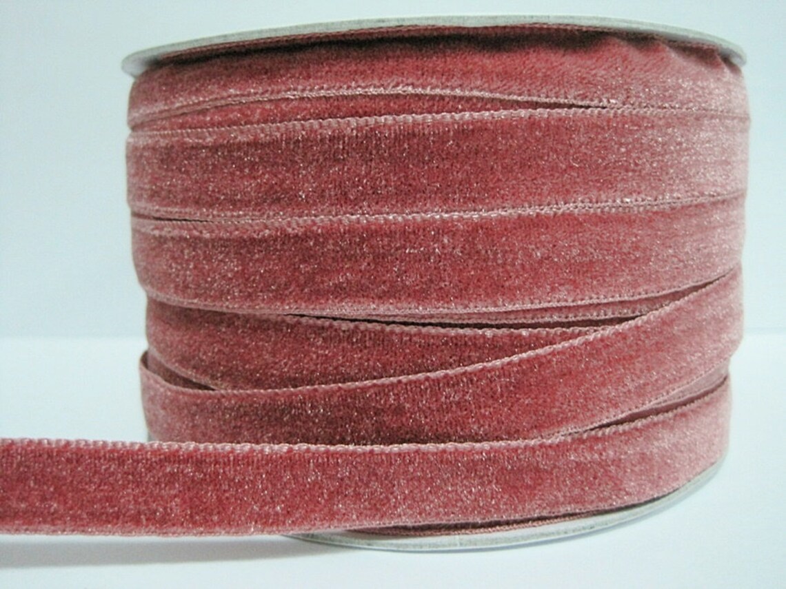 5 Yards 1/2 Rose Pink Velvet Ribbon Pink Velvet Ribbon Etsy