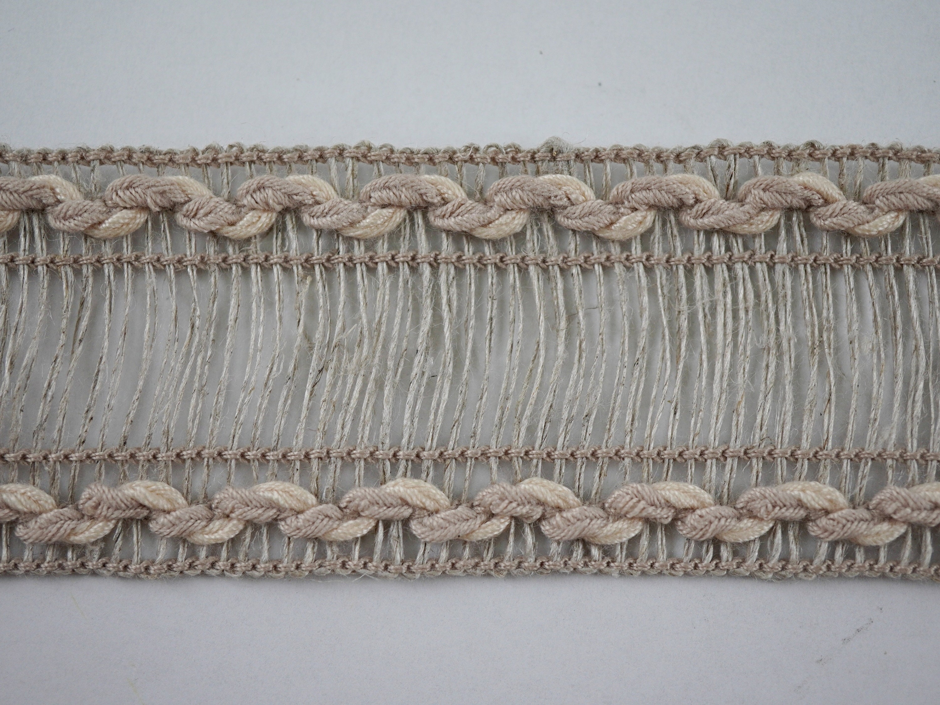5 Yards Beige Linen Braid, Linen Lace, Linen Trim, Natural Trim ...
