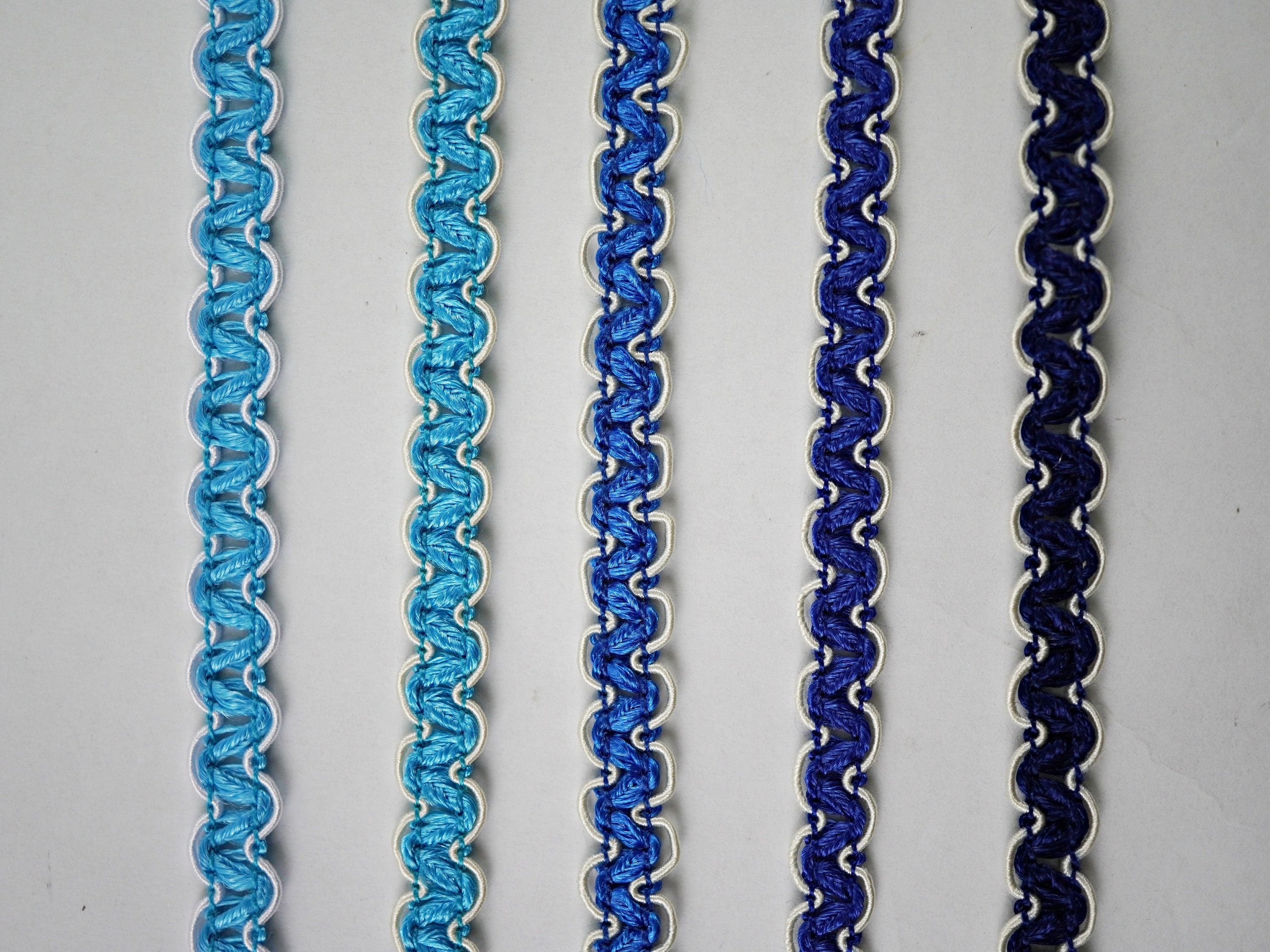 Blue Ric Rak Trim 5 Yards Blue Rick Rack, Rick Rack Trim, Zig Zag Trim, Zig Zag, Ric Rac ...