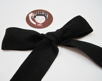 5 yards 1" Black Wide Herringbone Tape