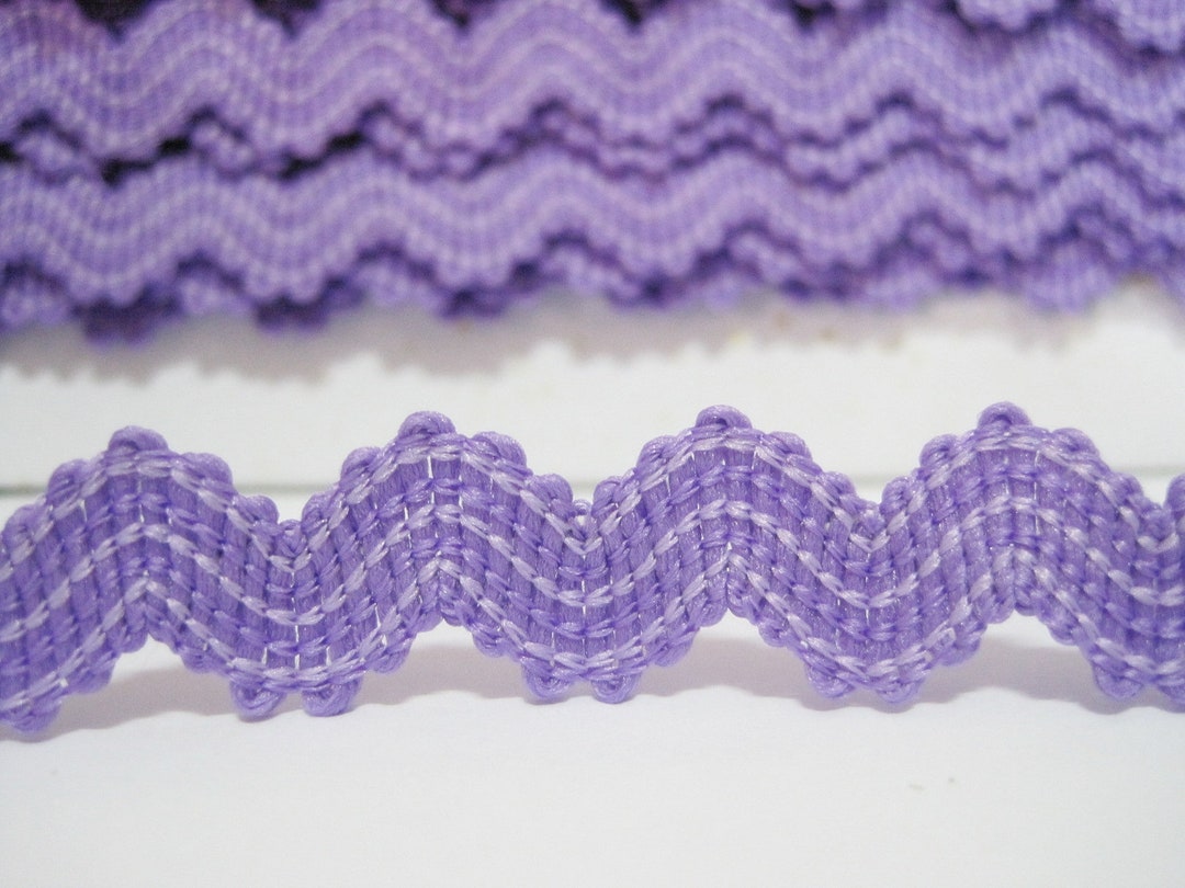 5 Yards Lavender Elastic Rick Rack Trim Elastic Trim Ric Rac Etsy