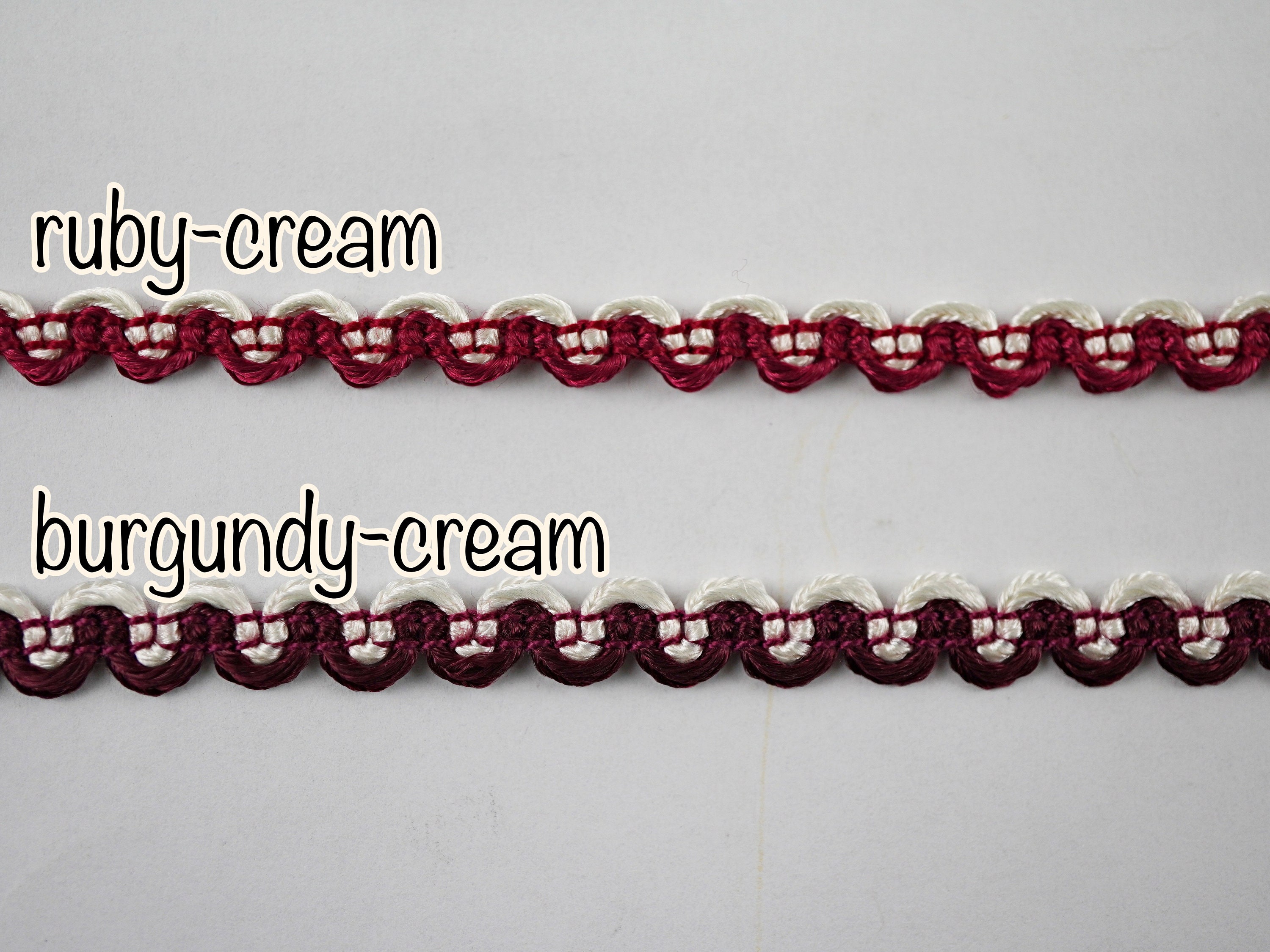 5 Yards Red Braided Trim, Red Braid, Burgundy Lace, Decorative Lace, Embellished Trim, Rick Rack Trim, Red Rick Rack, Cream Braid, Burgundy - Etsy 5 Yards Red Braided Trim, Red Braid, Burgundy Lace, Decorative Lace, Embellished Trim, Rick Rack Trim, Red Rick Rack, Cream Braid, Burgundy - Etsy