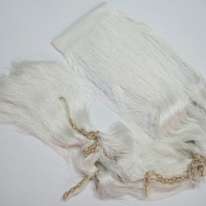 Chainette Dress Fringe, Off-White Chainette Fringe, Long Chainette, Chainette Fringe trim, Dance Costume, Latin Dance, Stage Clothing, white