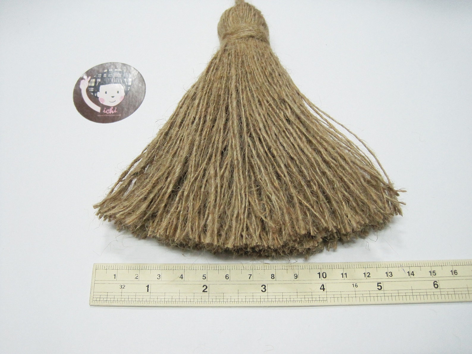1 pc Big Jute Tassel Jute Tassels Unbleached Tassel Etsy