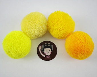 10 Pieces 2 Yellow Pom Pom Pom Pom Yarn 5 Cm Pom Pom 