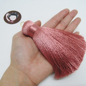 1 pc Rose Pink Big Tassel, Big Tassel, Wholesale Tassels, jumbo silk tassel, tassel supplies, pink tassel, pink silk tassel,rose pink tassel