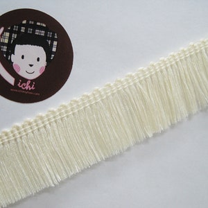 5 Yards Cream Cotton Tassel Trim, Cream Trim, Cream tassel fringe, wholesale trim, cream tassel, ivory chainette fringe, ivory tassel trim