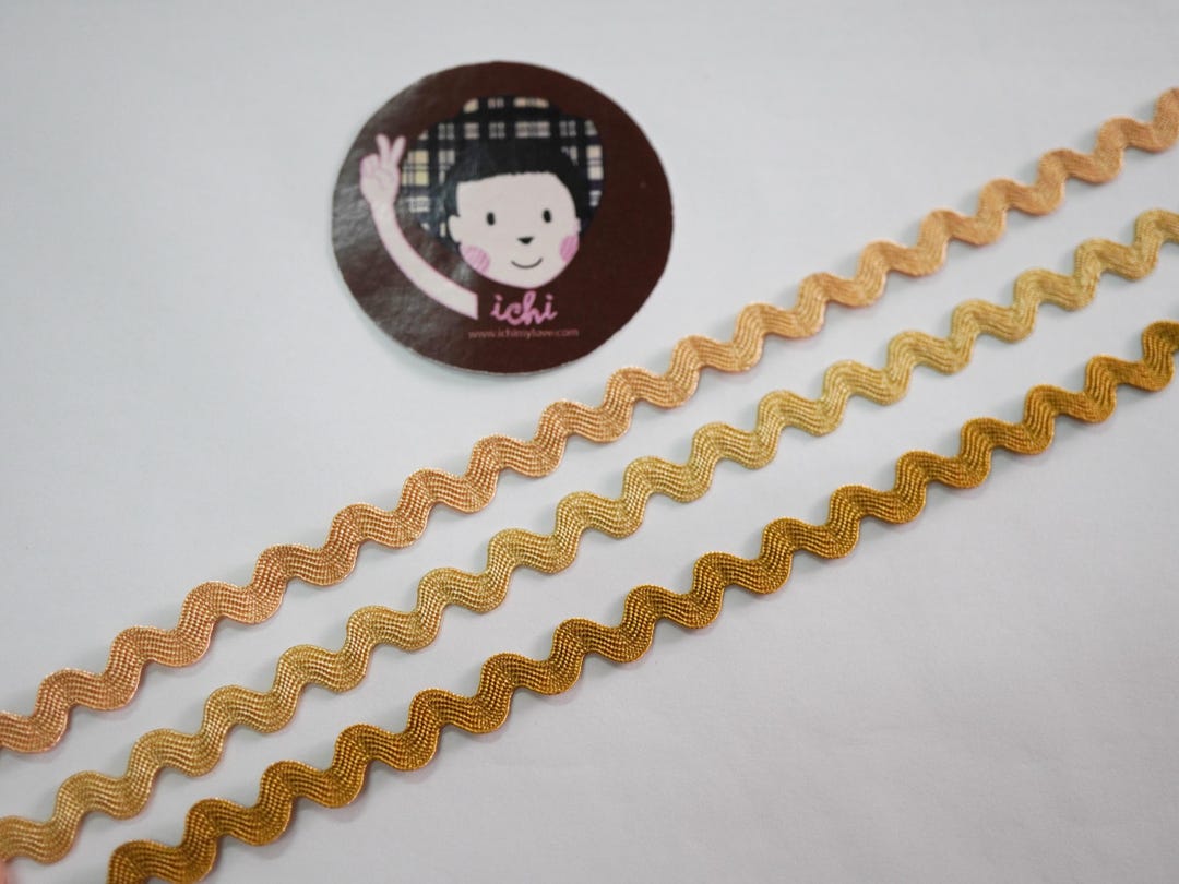 5 Yards Gold Mini Rick Rack, Ric Rac Trim, Rick Rack Lot, Zig Zag Trim ...