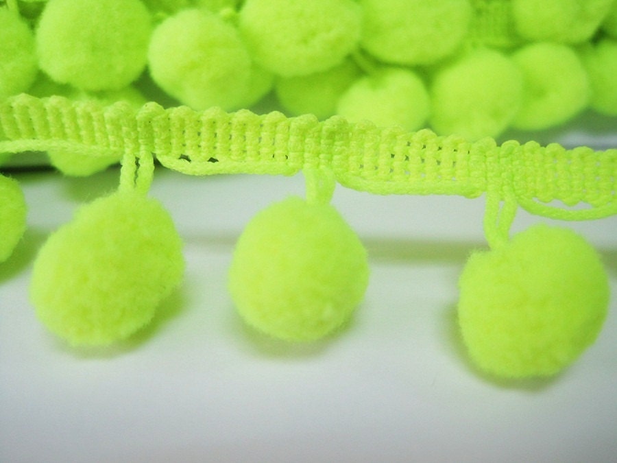 5 Yards 1.2 Cm Pom Pom Trim Green Pom Pom Trim Green Trim Etsy