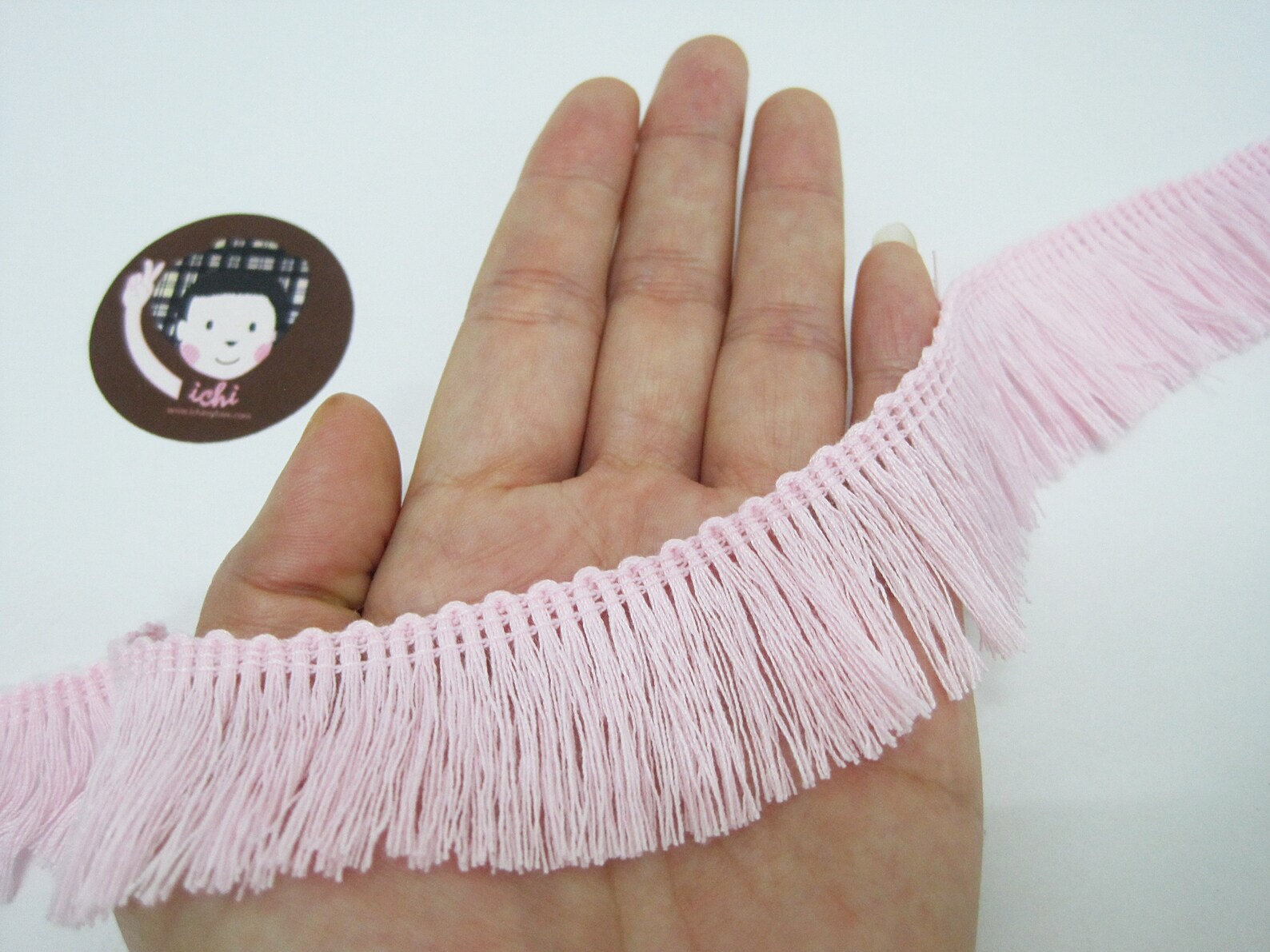 5 Yards Soft Pink Cotton Tassel Trim Pink Trim Pink Tassel Etsy