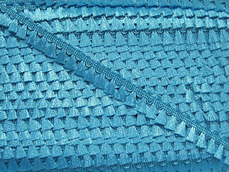 5 Yards Turquoise Mini Tassel Trim Blue Trim wholesale trim Etsy