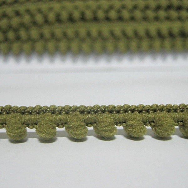 5 yards Olive Drab Green Pom Pom Trim (pom size 0.5 cm), Mini Pom Pom Trim, Green Trim, pom pom, Wholesale trims, Green,green pom pom fringe