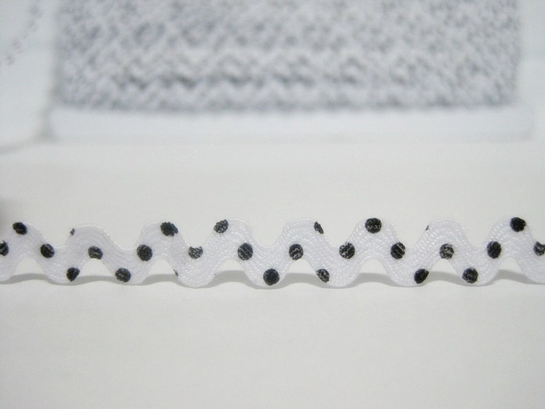 5 Yards White Polka Dot Mini Rick Rack Trim Ric Rac Trim Etsy