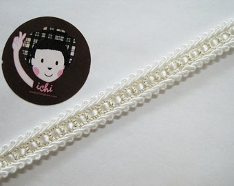 5 Yards 1/2" Off White Gimp Braid Trim, Gimp Braid, Braided Gimp Trim, Scroll Braid Trim, Chinese Braided Trim, white trim, white lace trim