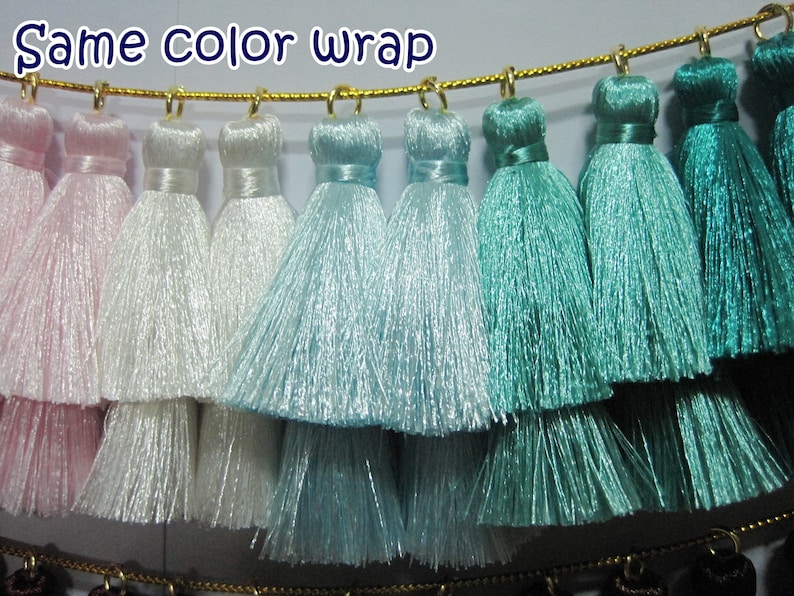 10 Pieces of Double Short Silk Tassel Tiered Tassel Stack Etsy