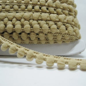 5 yards Mini Pom Pom Trim, Harvest Gold Pom Pom Trim, Pom Pom Trim, Cream pom pom trim, gold pom pom fringe, pom pom fringe, gold trim