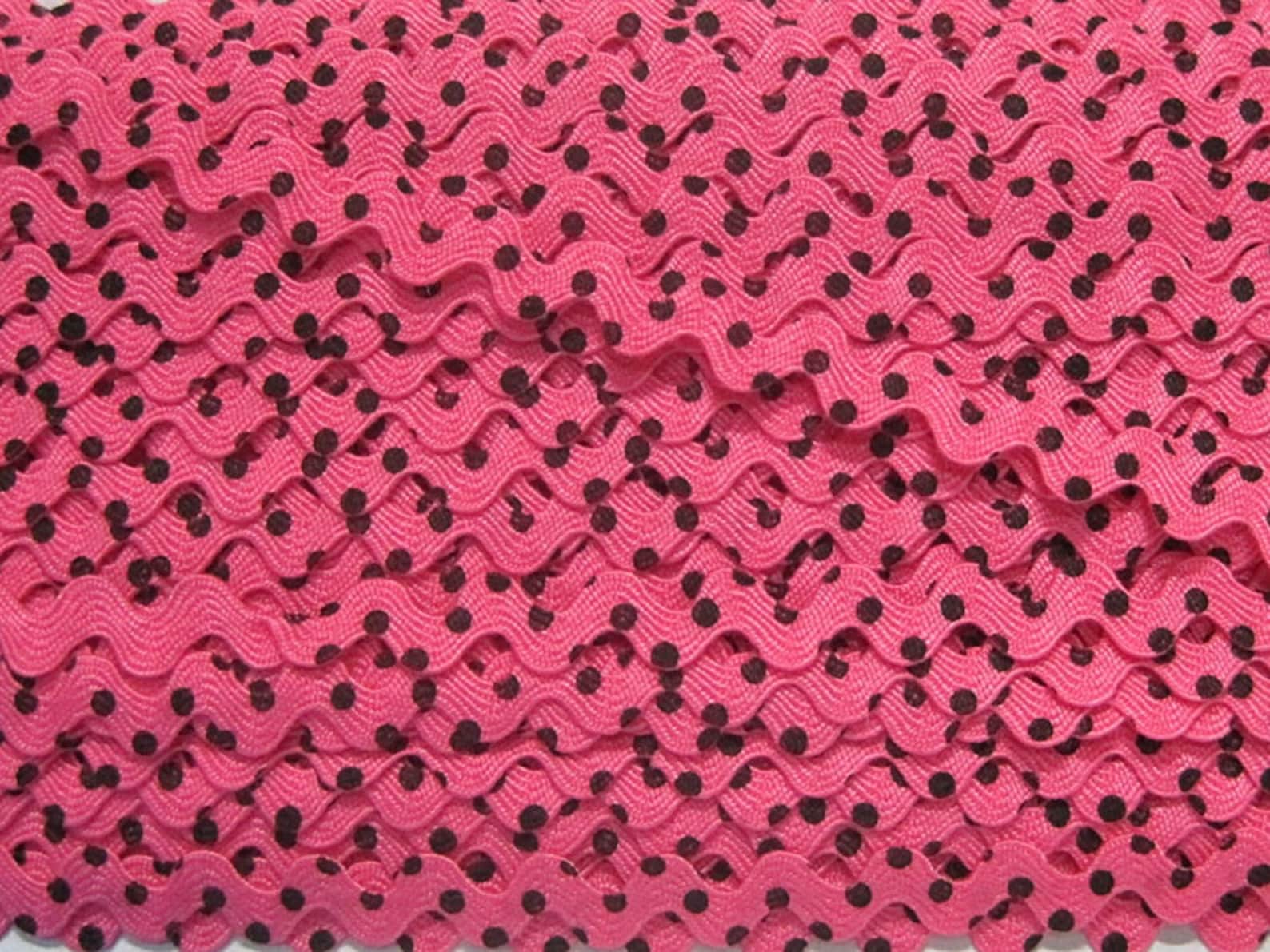 5 yards Pink Polka Dot Mini Rick Rack Trim Ric Rac Rick Etsy