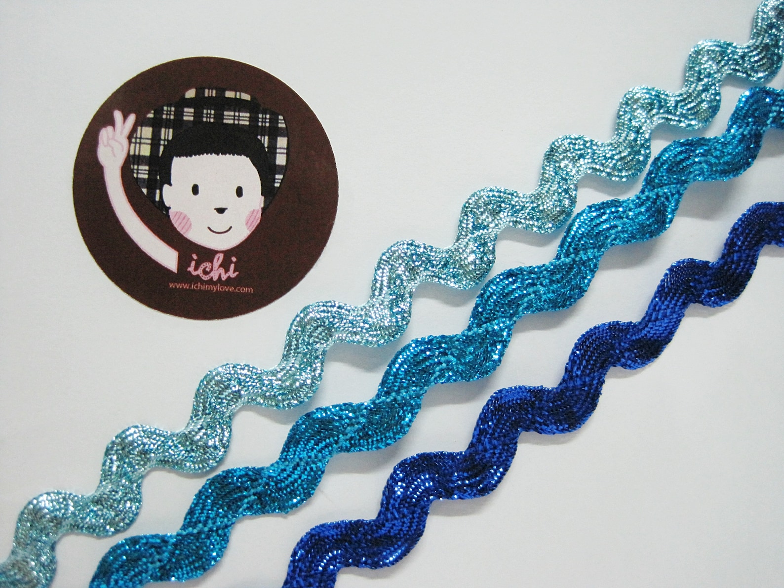 5 Yd 1/2 Light Blue Metallic Rick Rack Trim Blue Trim Etsy