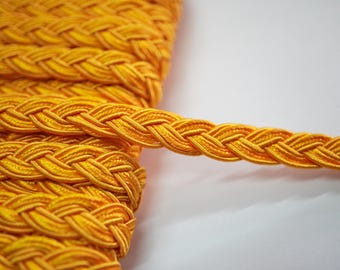 5 Yards 1/4 ""Orange geflochtene Kordel, geflochtenes Kordelband, geflochtenes Kordelband, oranges Band, geflochtene Schnur, oranges Band."