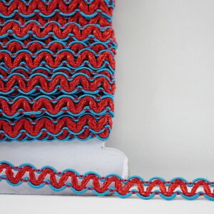 5 Yards Red Rick Rack, Rick Rack Trim, Zig Zag Trim, Zig Zag, Ric Rac ...