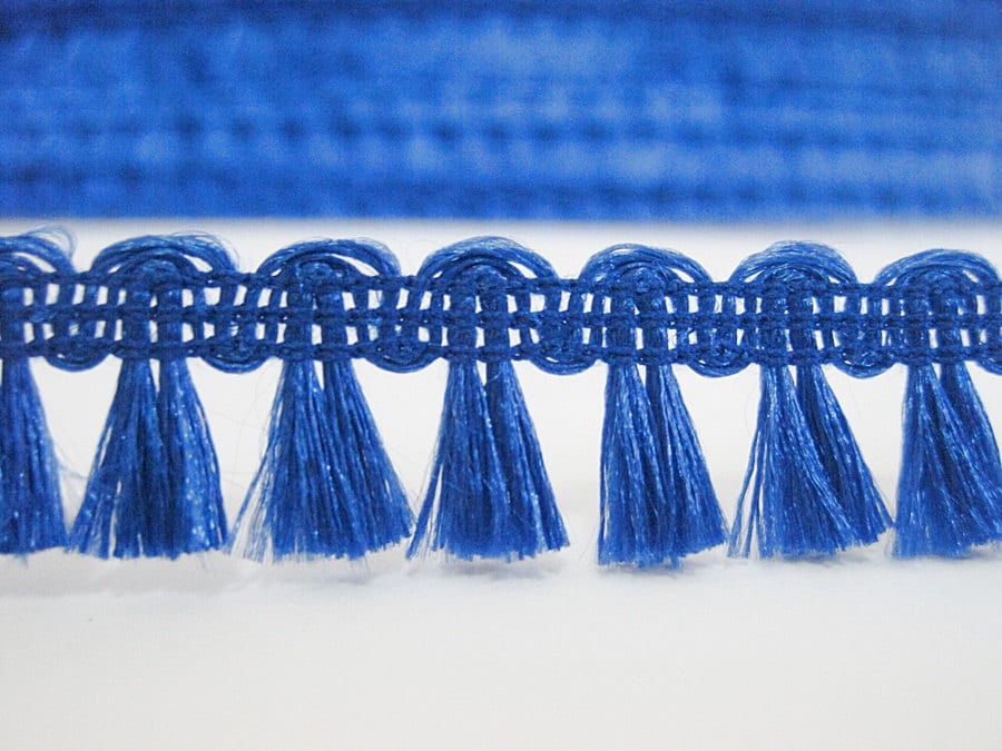5 Yards Azure Blue Mini Tassel Trim Blue Trim wholesale Etsy