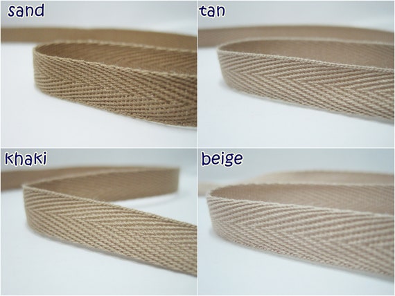 Buy 1 1/4 Inch Tan Herringbone Cotton Binding Tape Closeout Online
