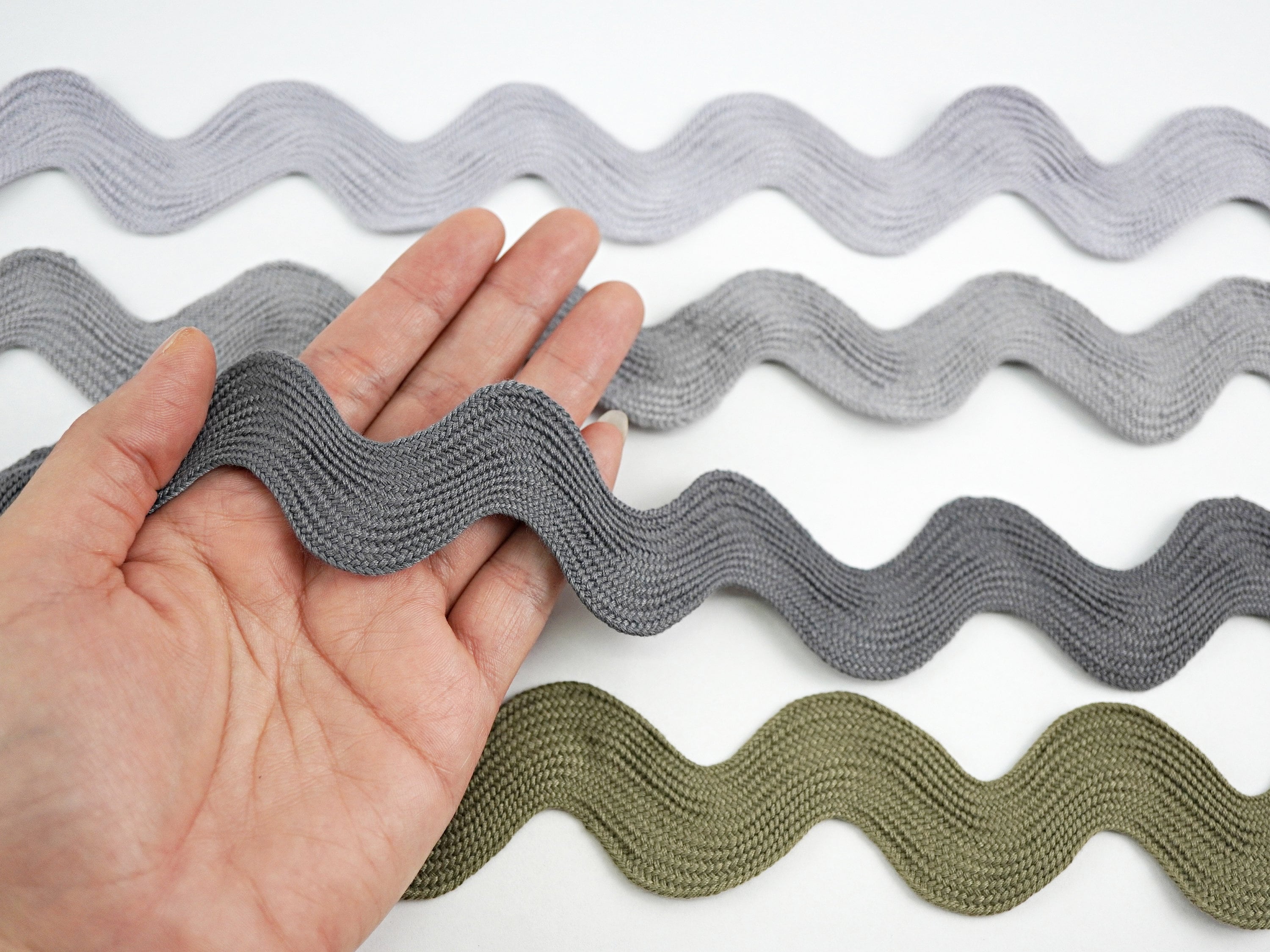 5 Yards Gray Jumbo Rick Rack Trim, Gray Rick Rack, Rick Rack Trim