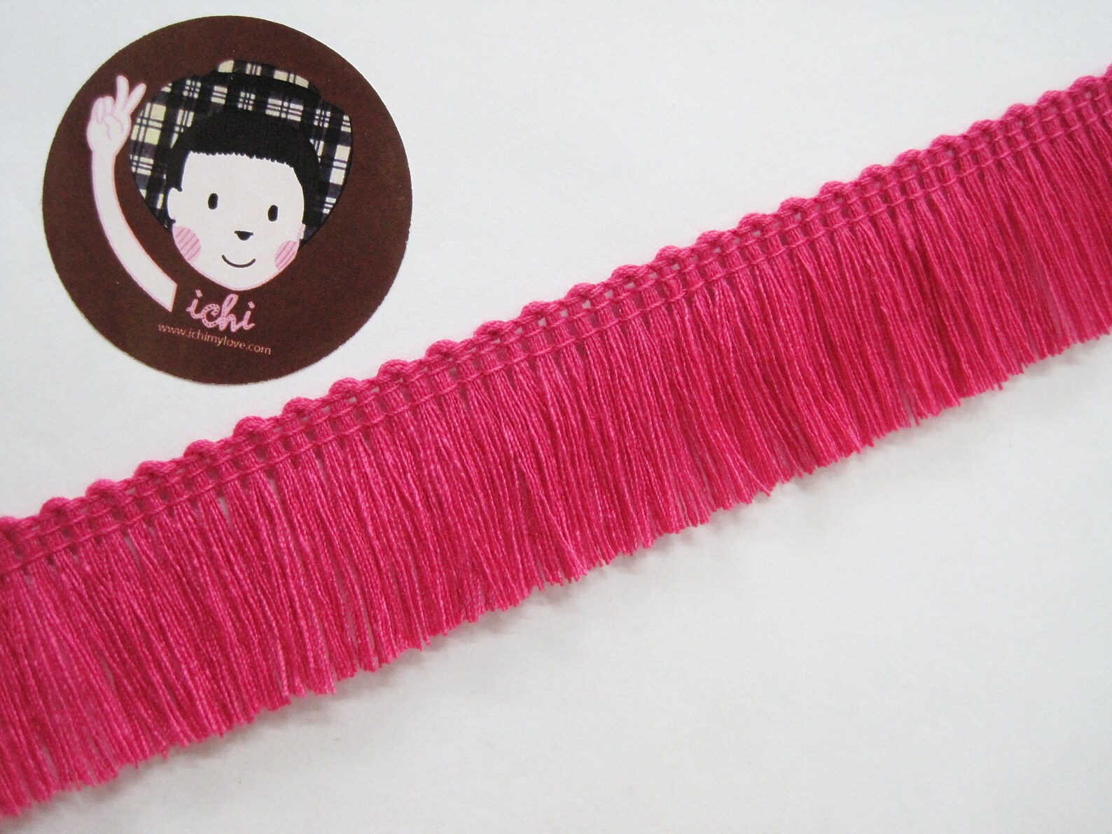 5 Yards Hot Pink Cotton Tassel Trim Pink Trim Pink Tassel Etsy