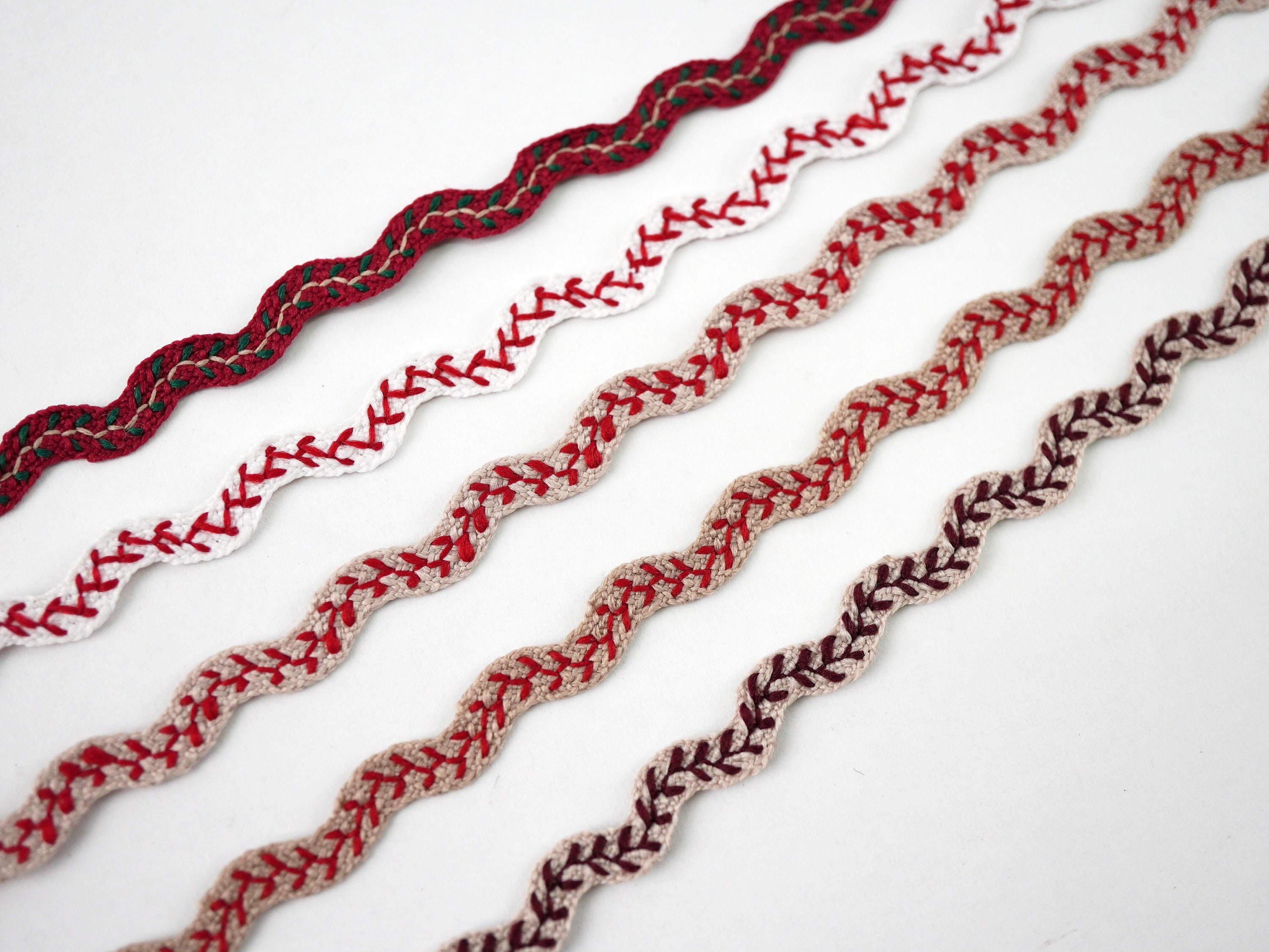 5ヤード 1/4インチ 刺繍ヴァインステッチ リックラック - Etsy 日本