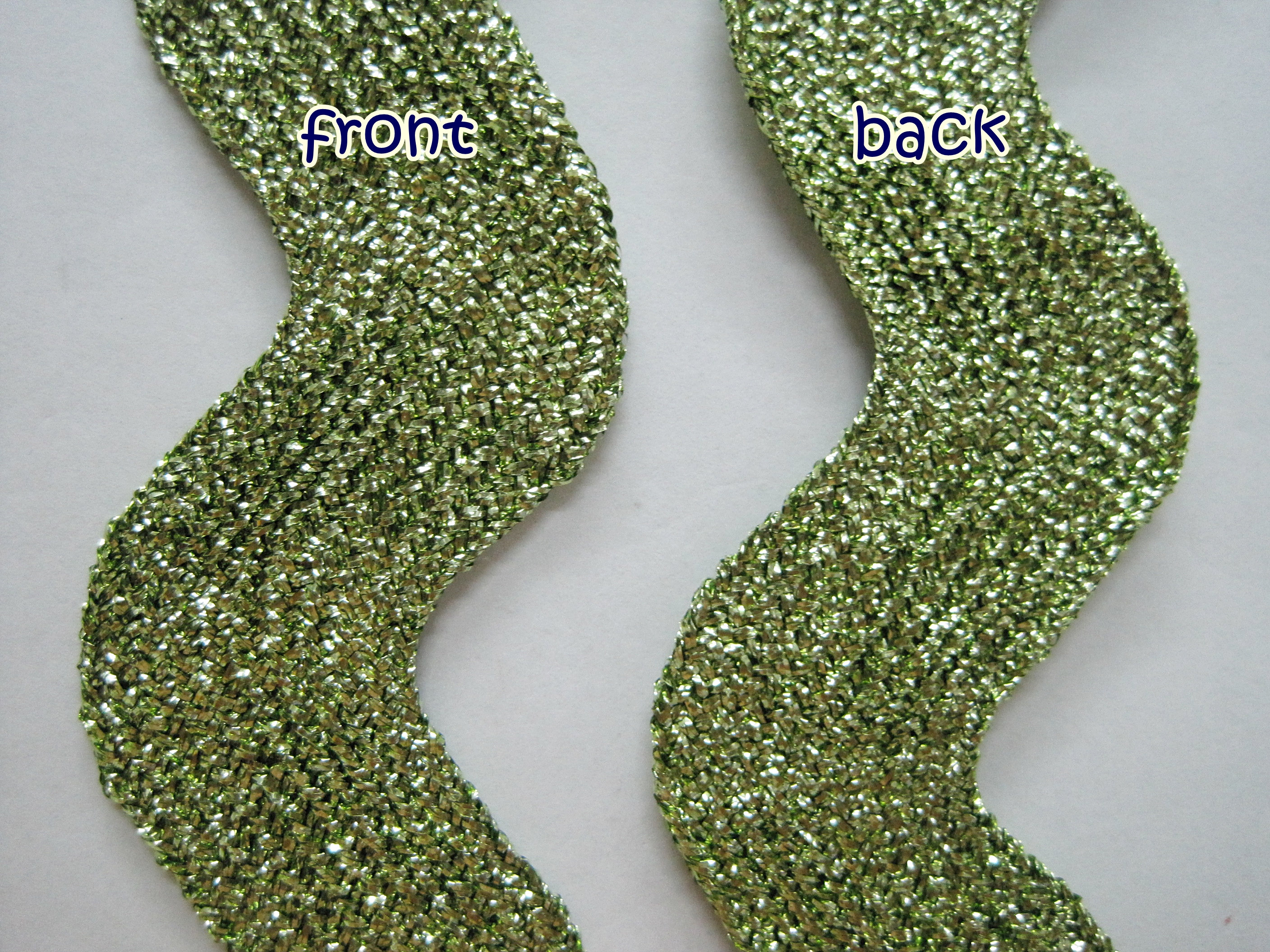 5 Yards Olive Green Jumbo Metallic Rick Rack Trim, Metallic Rick Rack ...