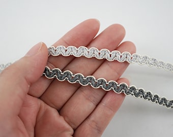 5 yards Gray Rick Rack, Rick Rack trim, zig zag trim, zig zag, ric rac trim, decorative lace, ric rac ribbon, ric rac braid, gray rick rack