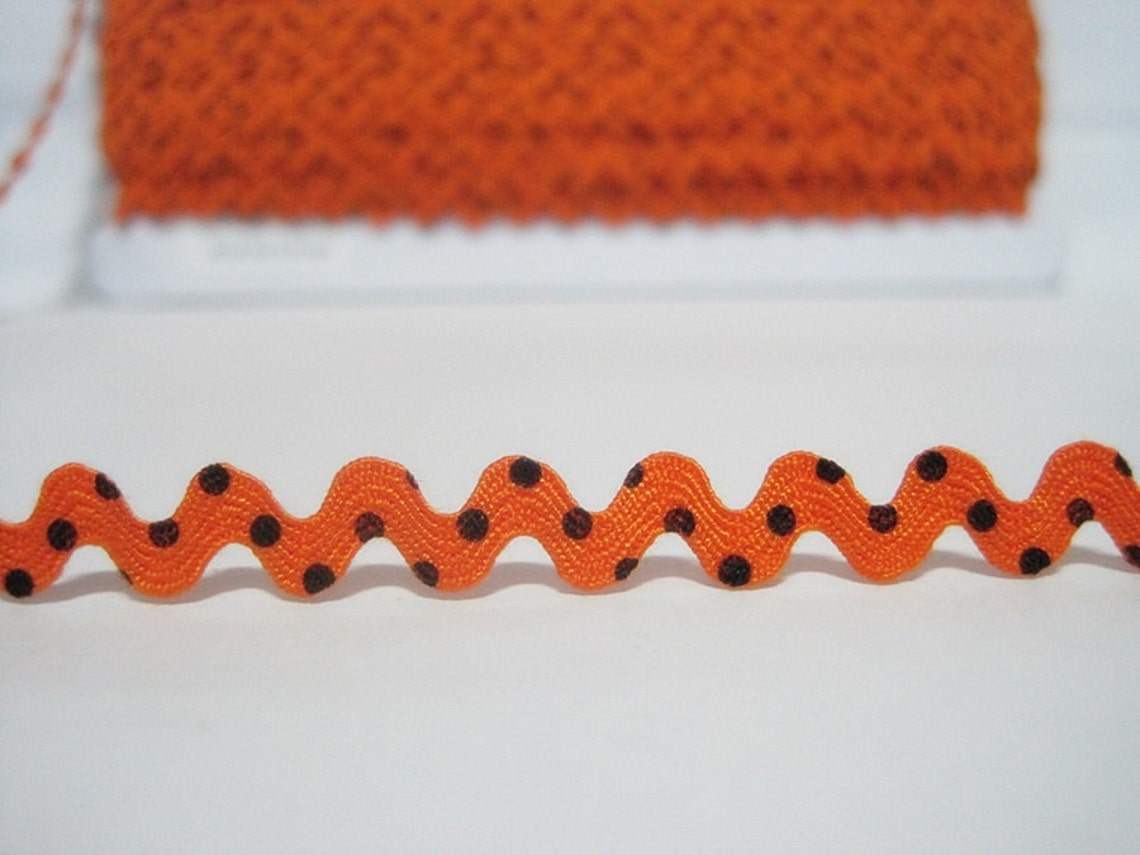 5 Yards Orange Polka Dot Mini Rick Rack Trim Ric Rac Rick Etsy