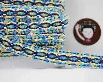 5 yard 5/8" Blue Chenille Braid